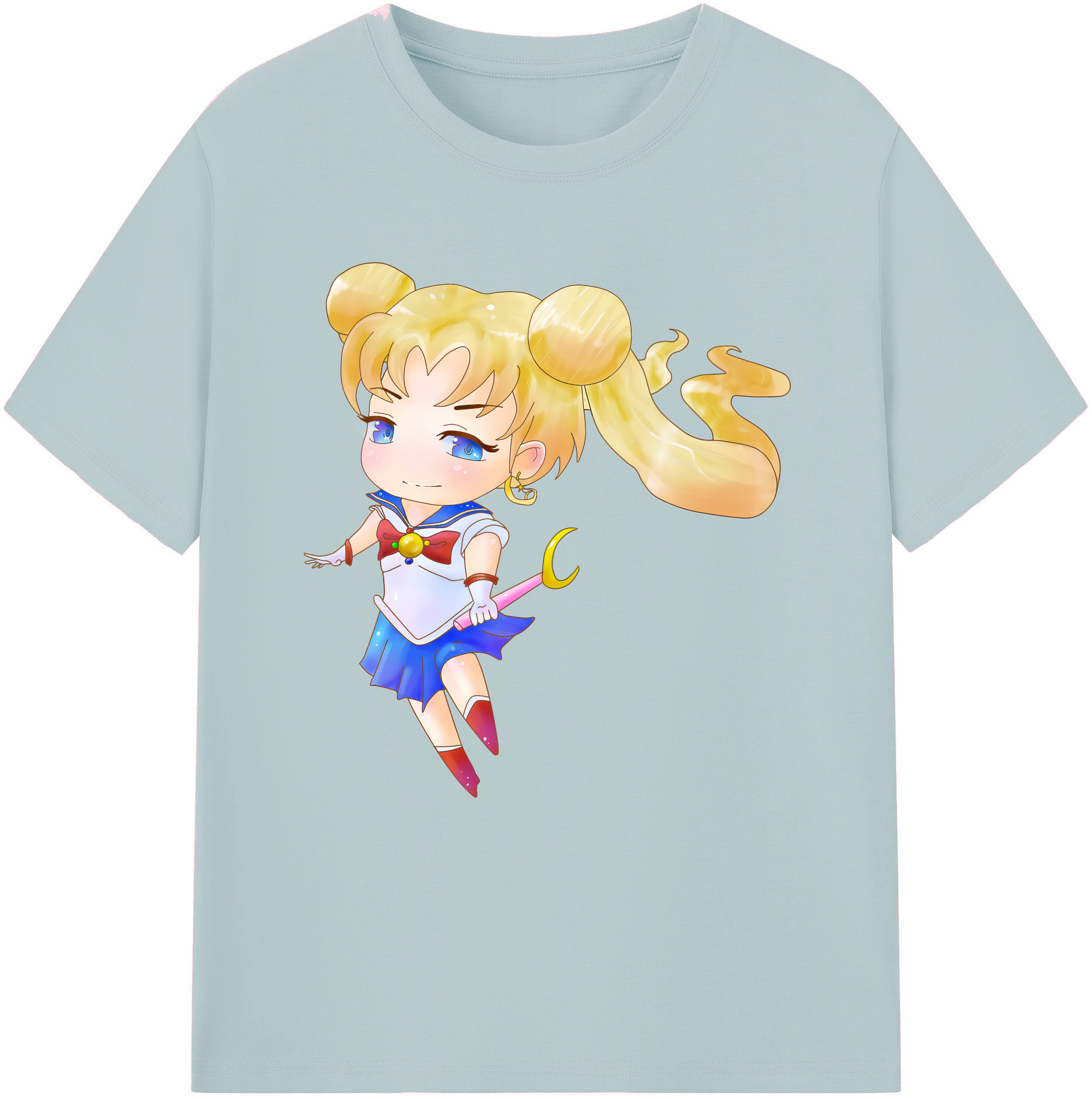 （画像用） 美少女戦士セーラームーン 愛野 美奈子 あいの みなこ Sailor Moon Aino Minako 綿100％半袖Tシャツ（フロントプリント）